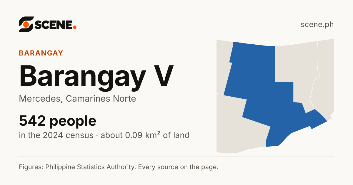 Barangay V, Mercedes, barangay: 542 people in the 2024 census