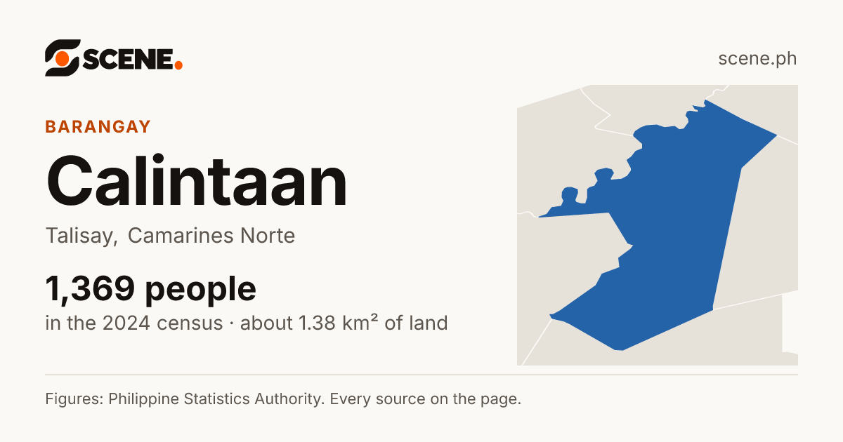 Calintaan, Talisay, barangay: 1,369 people in the 2024 census