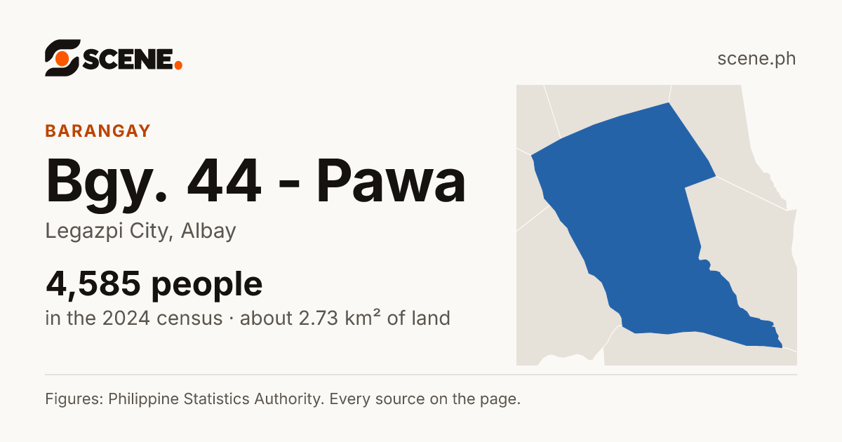 Bgy. 44 - Pawa, Legazpi City, barangay: 4,585 people in the 2024 census
