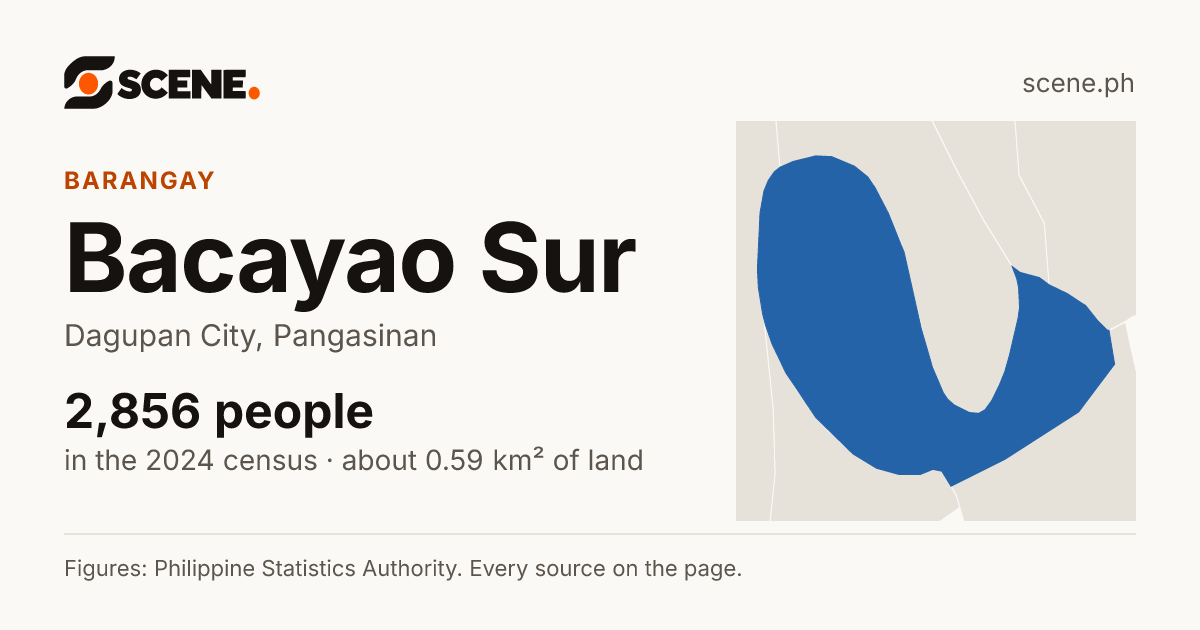 Bacayao Sur, Dagupan City, barangay: 2,856 people in the 2024 census