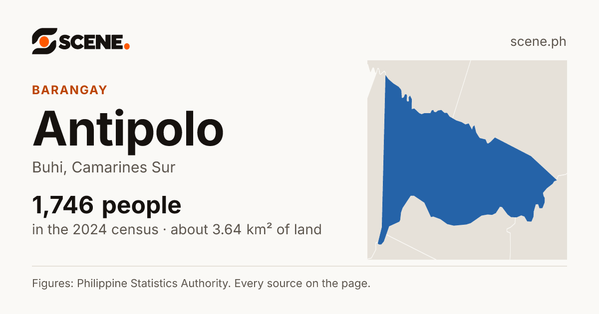 Antipolo, Buhi, barangay: 1,746 people in the 2024 census