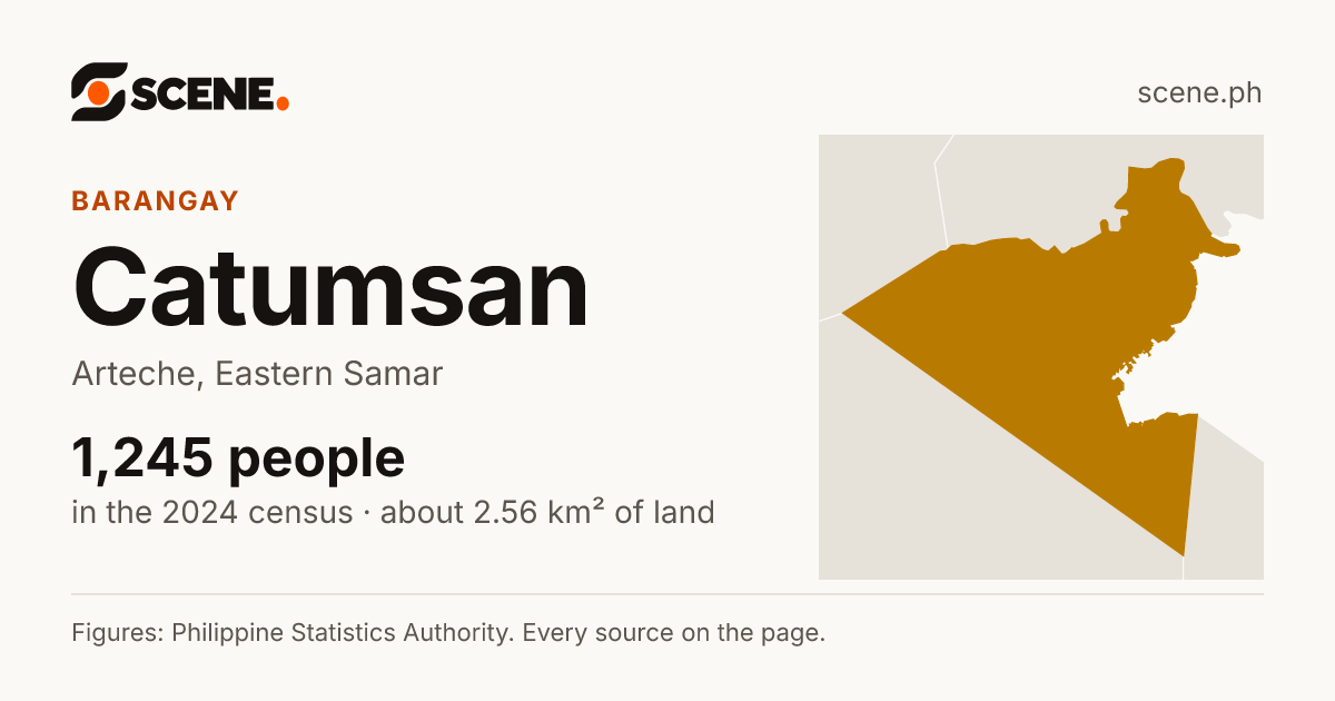 Catumsan, Arteche, barangay: 1,245 people in the 2024 census