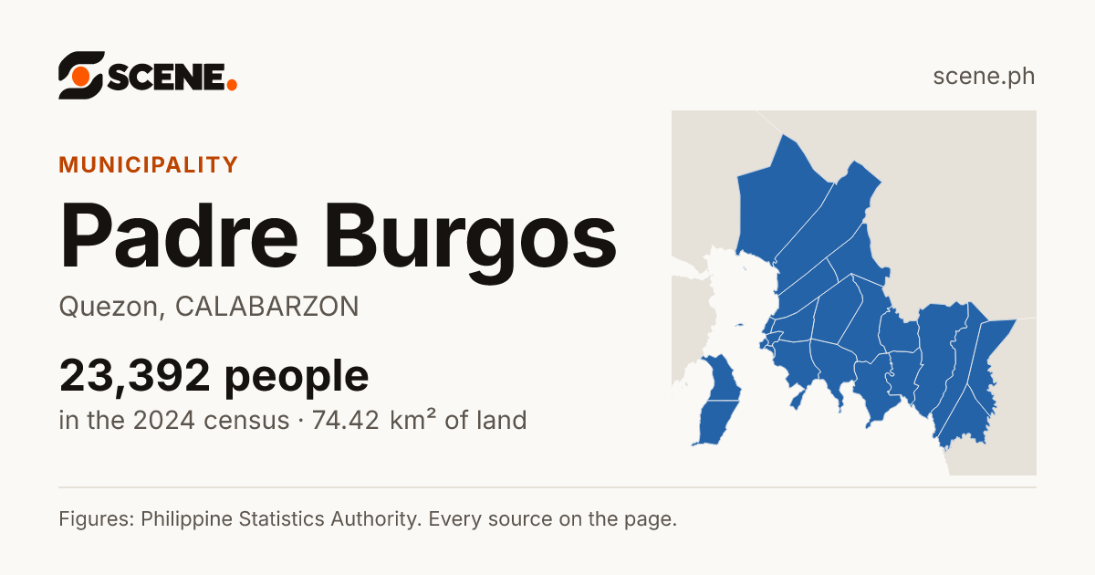 Padre Burgos, Quezon, municipality: 23,392 people in the 2024 census