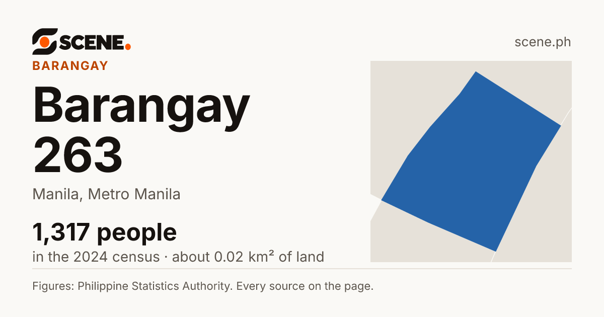 Barangay 263, Manila, barangay: 1,317 people in the 2024 census