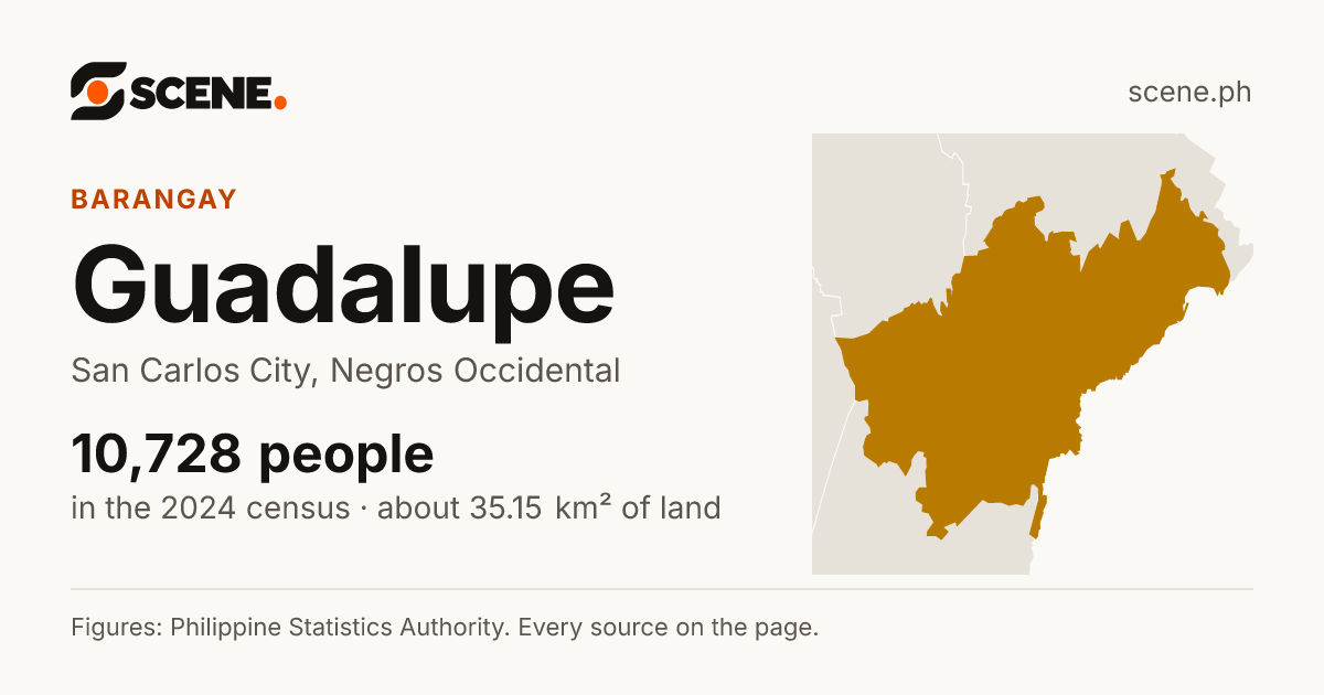 Guadalupe, San Carlos City, barangay: 10,728 people in the 2024 census
