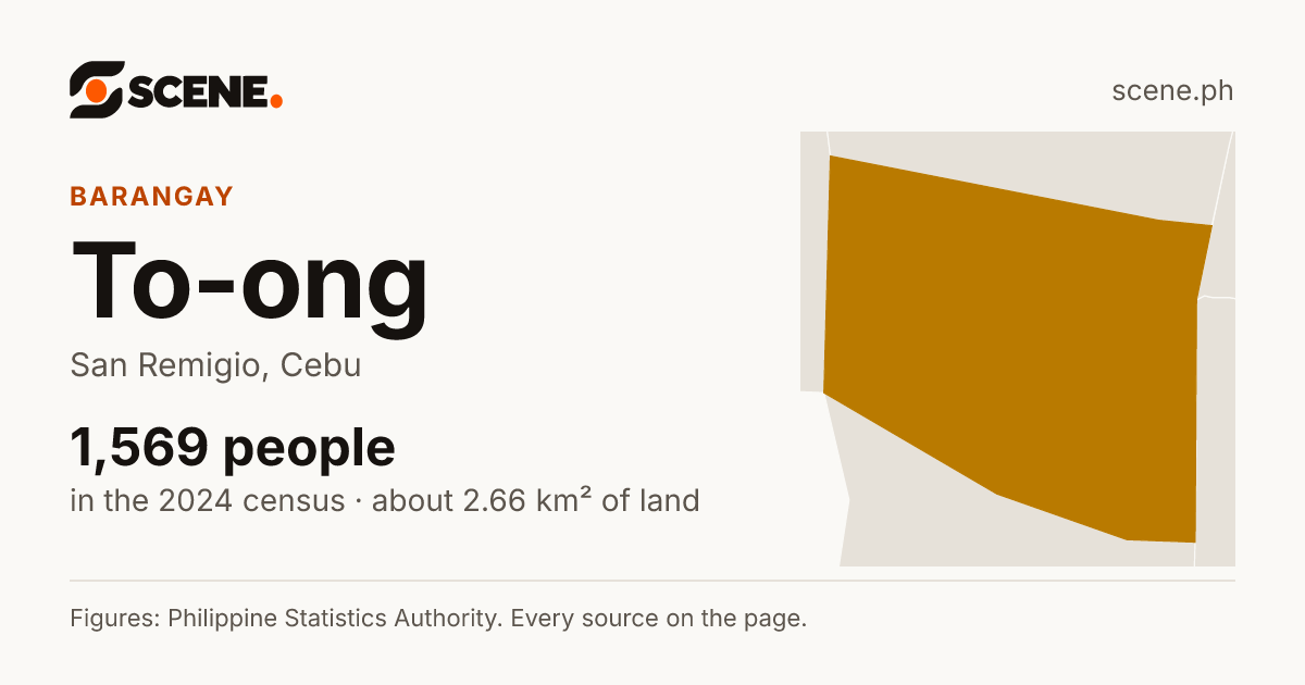 To-ong, San Remigio, barangay: 1,569 people in the 2024 census