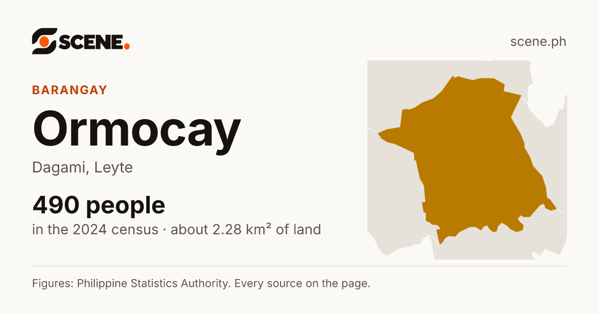 Ormocay, Dagami, barangay: 490 people in the 2024 census