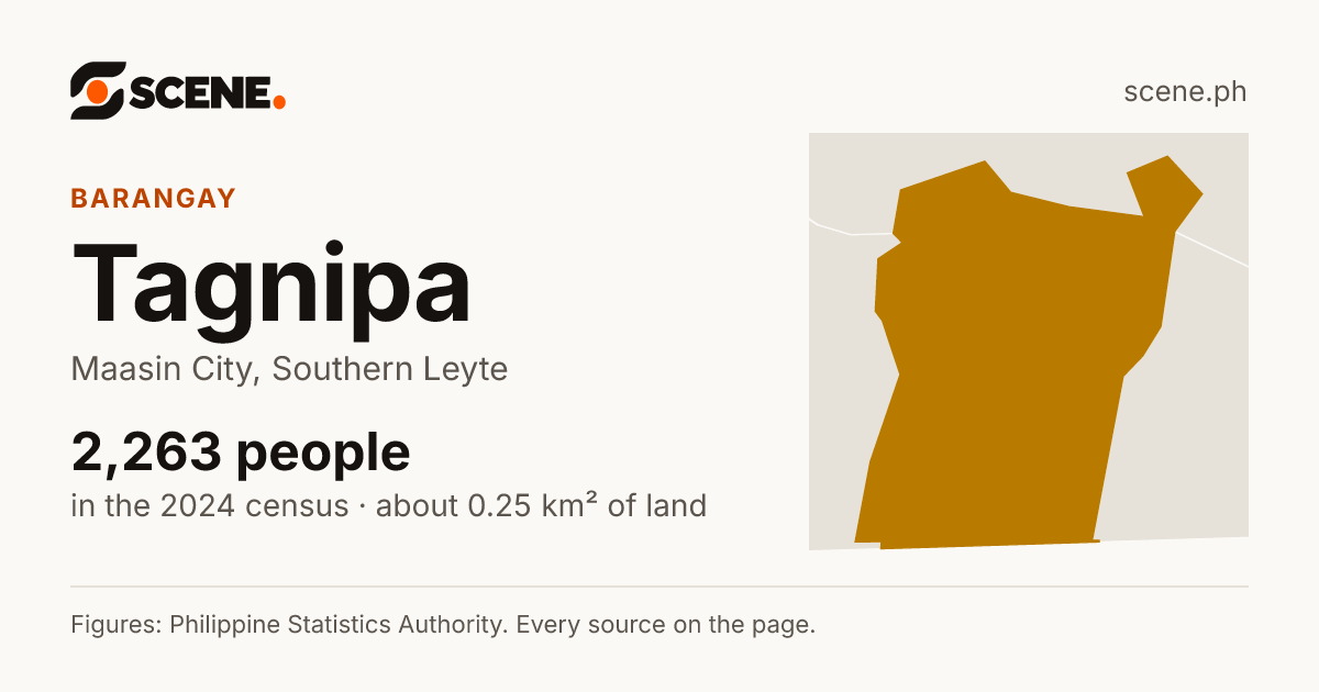 Tagnipa, Maasin City, barangay: 2,263 people in the 2024 census