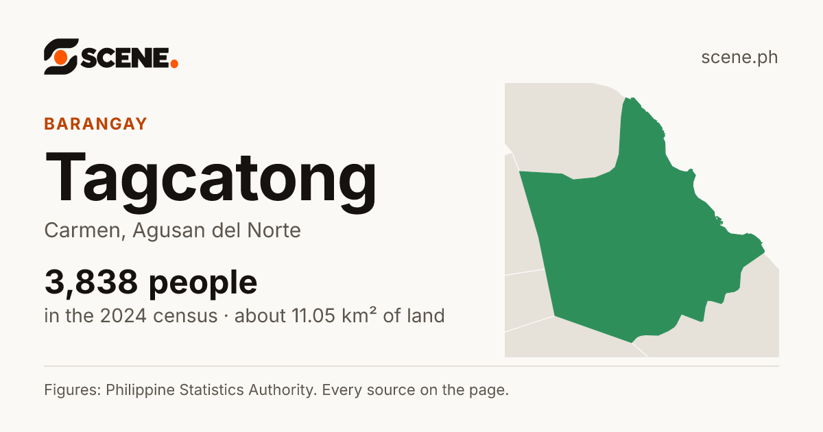 Tagcatong, Carmen, barangay: 3,838 people in the 2024 census