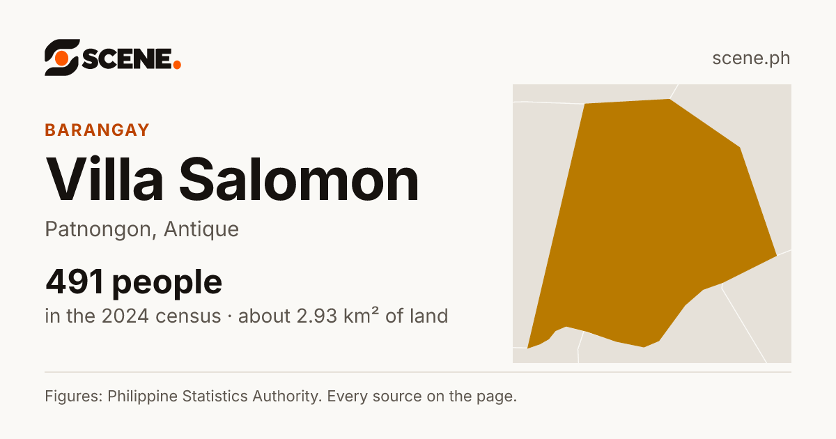 Villa Salomon, Patnongon, barangay: 491 people in the 2024 census