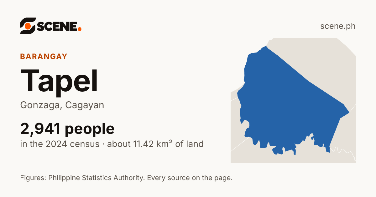Tapel, Gonzaga, barangay: 2,941 people in the 2024 census
