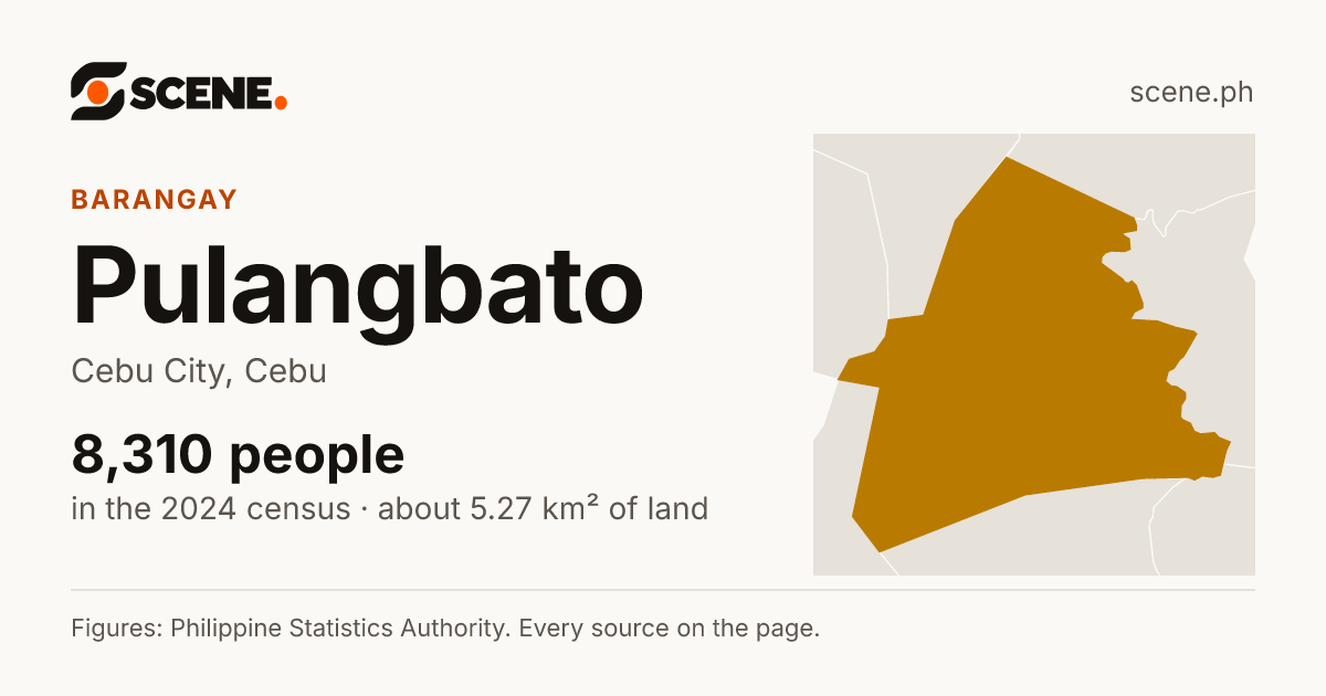 Pulangbato, Cebu City, barangay: 8,310 people in the 2024 census