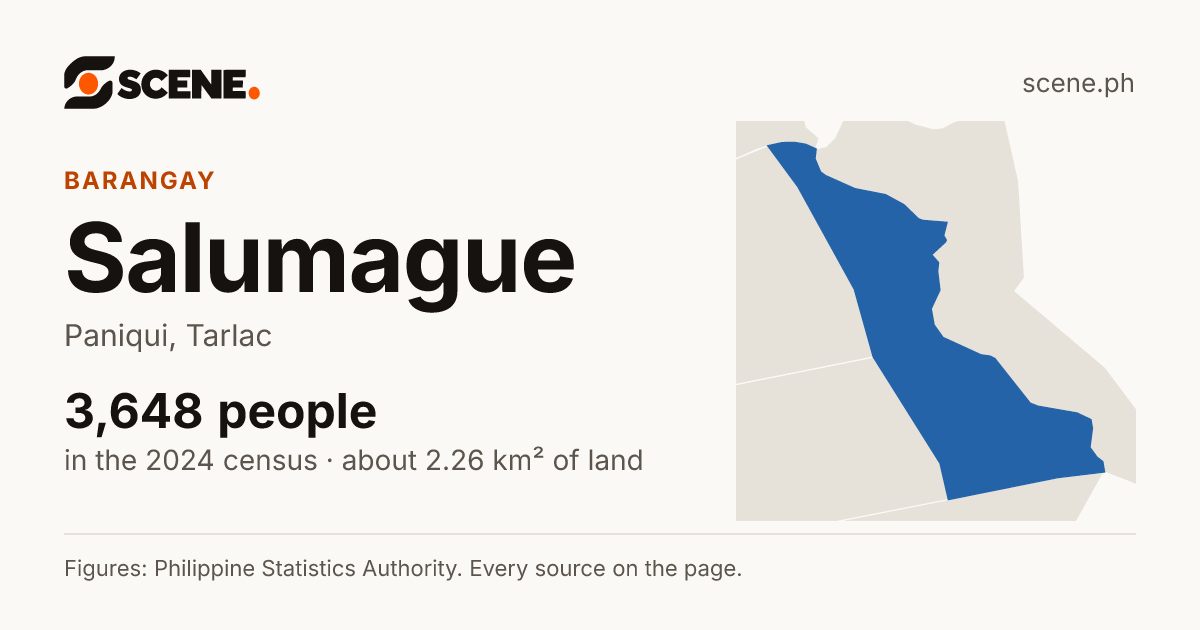 Salumague, Paniqui, barangay: 3,648 people in the 2024 census