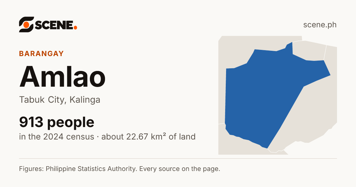 Amlao, Tabuk City, barangay: 913 people in the 2024 census