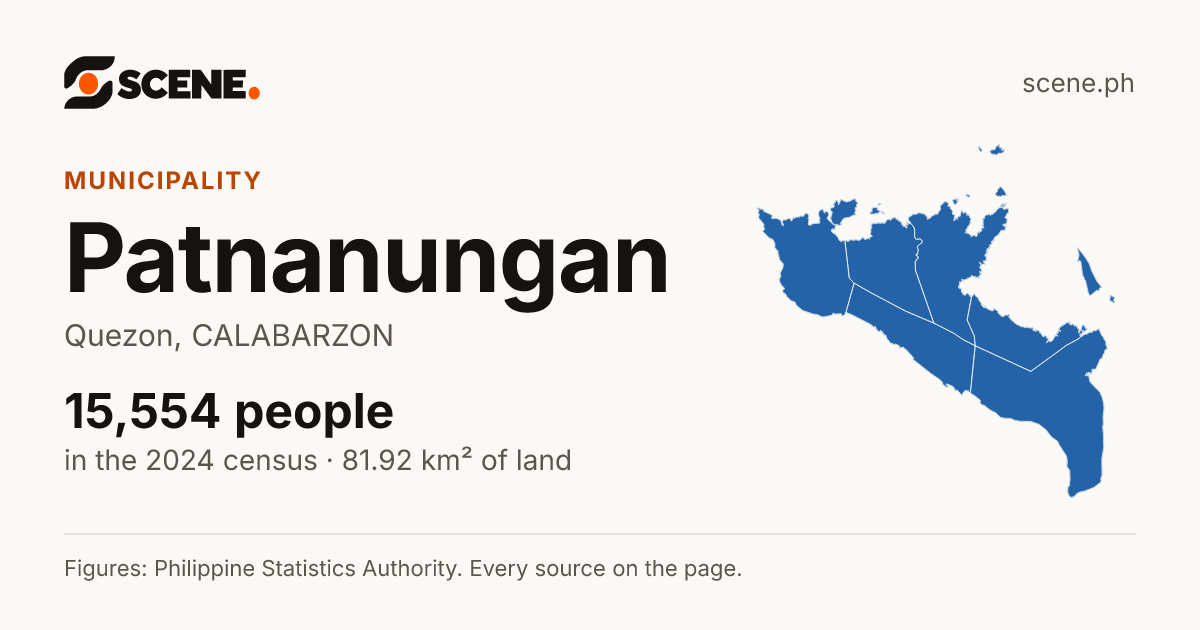 Patnanungan, Quezon, municipality: 15,554 people in the 2024 census