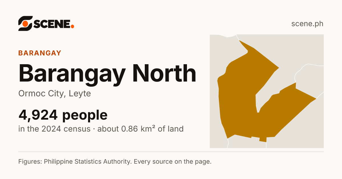Barangay North, Ormoc City, barangay: 4,924 people in the 2024 census