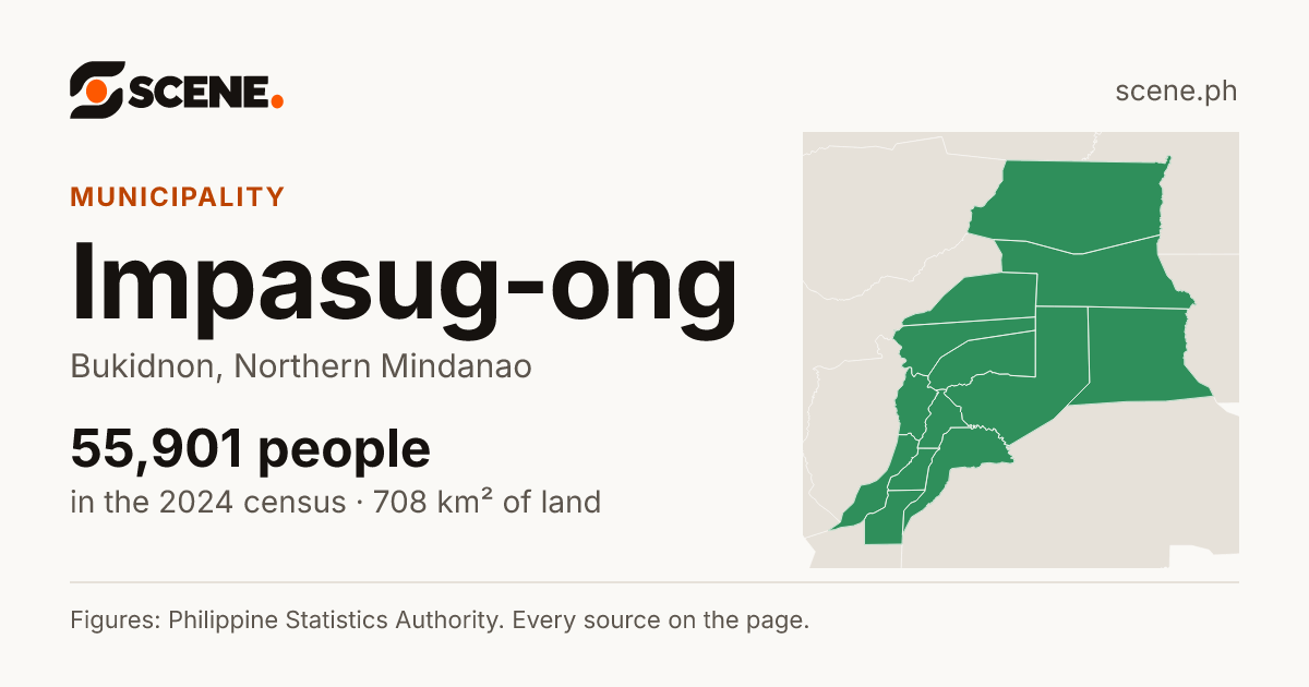 Impasug-ong, Bukidnon, municipality: 55,901 people in the 2024 census