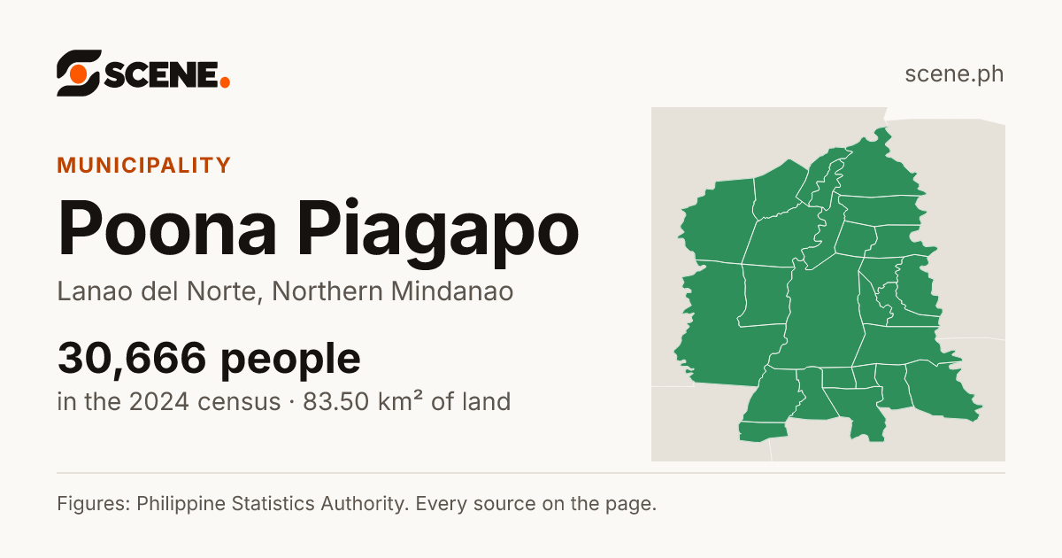 Poona Piagapo, Lanao del Norte, municipality: 30,666 people in the 2024 census