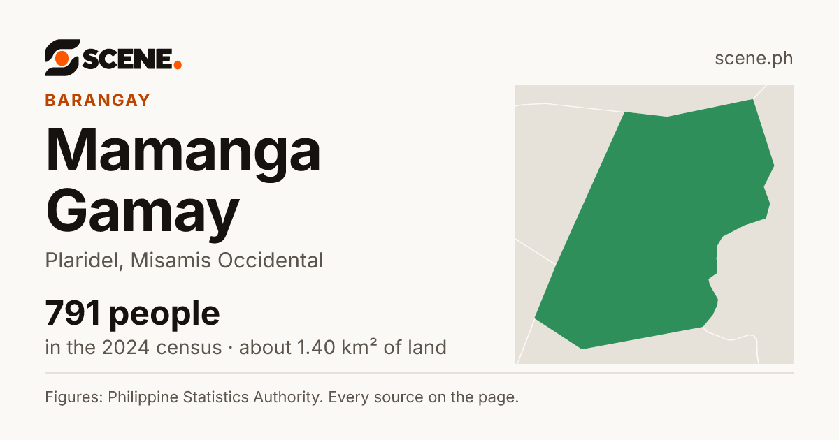 Mamanga Gamay, Plaridel, barangay: 791 people in the 2024 census