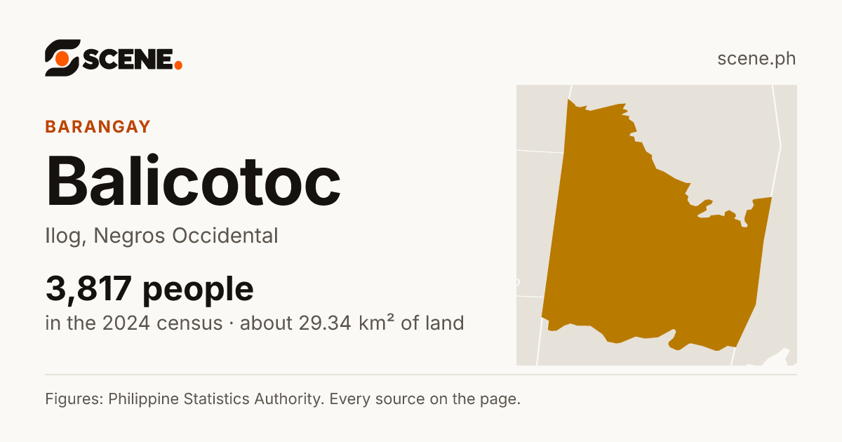 Balicotoc, Ilog, barangay: 3,817 people in the 2024 census