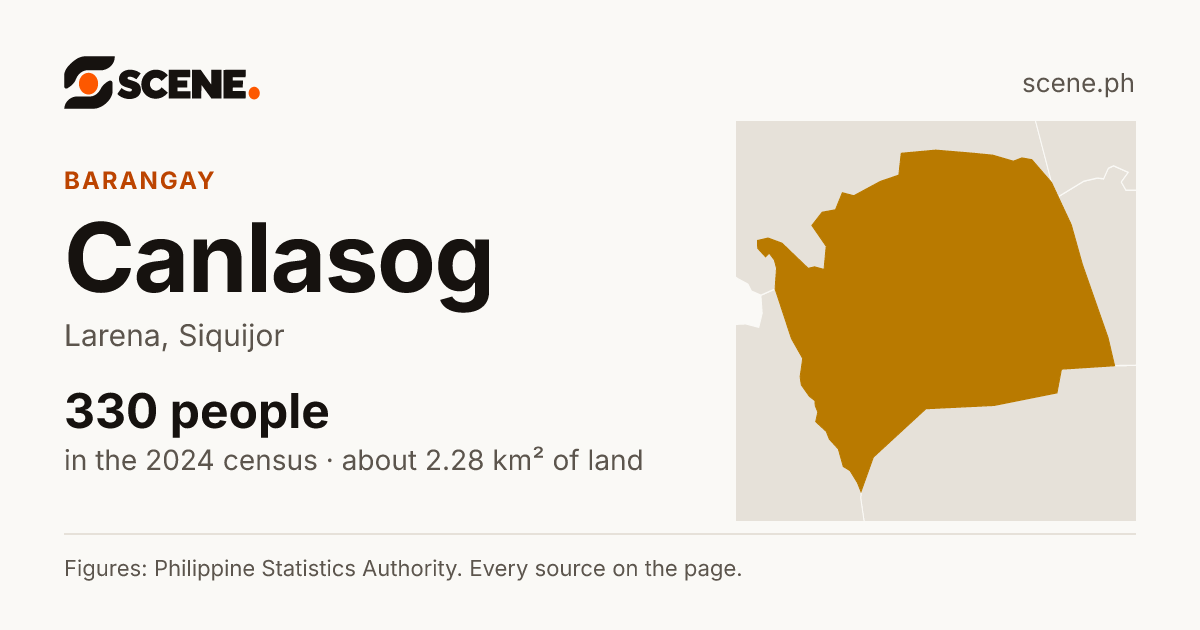 Canlasog, Larena, barangay: 330 people in the 2024 census