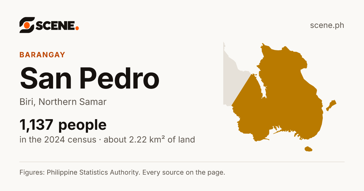 San Pedro, Biri, barangay: 1,137 people in the 2024 census