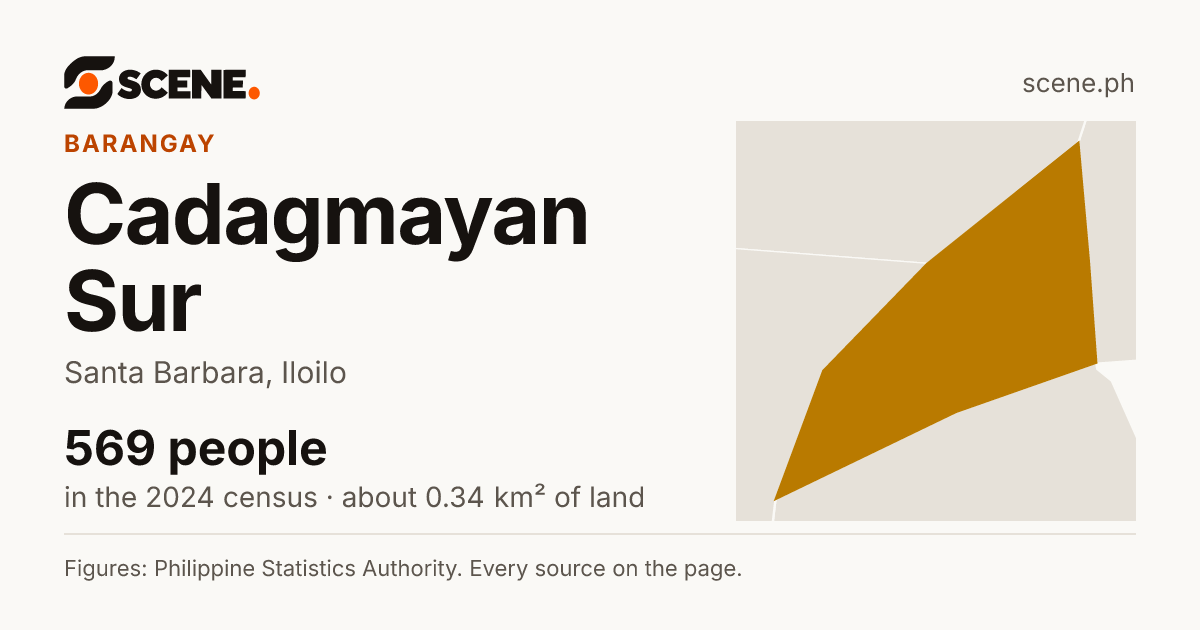 Cadagmayan Sur, Santa Barbara, barangay: 569 people in the 2024 census