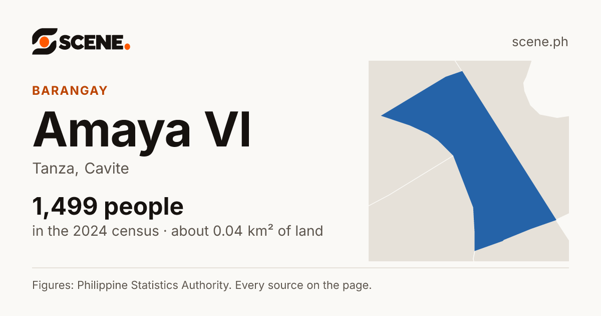 Amaya VI, Tanza, barangay: 1,499 people in the 2024 census