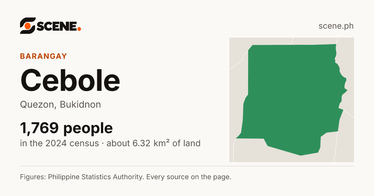 Cebole, Quezon, barangay: 1,769 people in the 2024 census