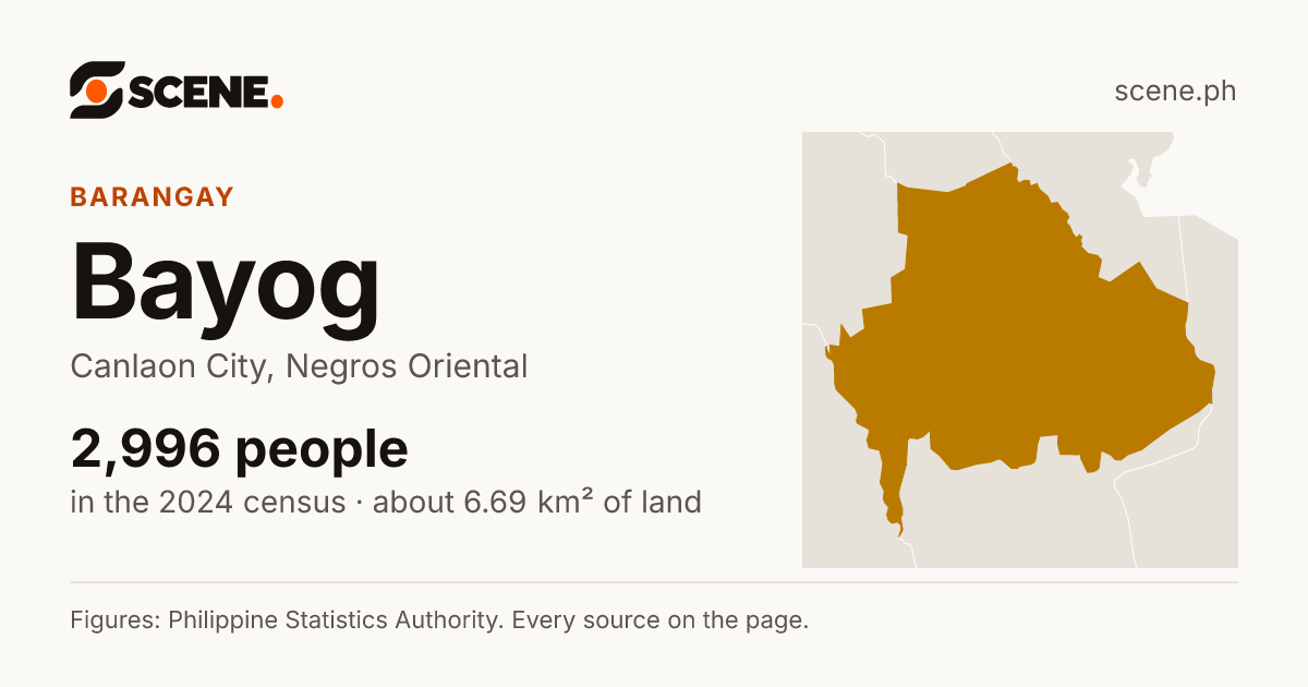 Bayog, Canlaon City, barangay: 2,996 people in the 2024 census