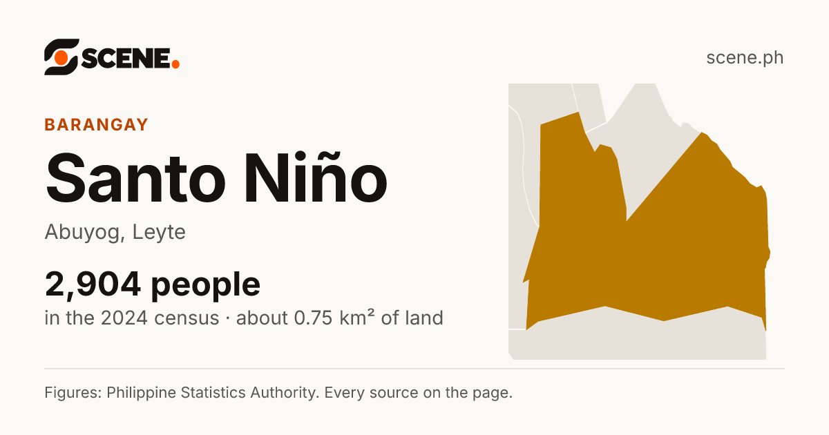 Santo Niño, Abuyog, barangay: 2,904 people in the 2024 census