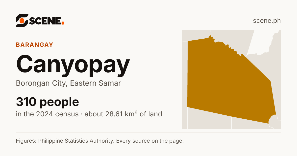 Canyopay, Borongan City, barangay: 310 people in the 2024 census