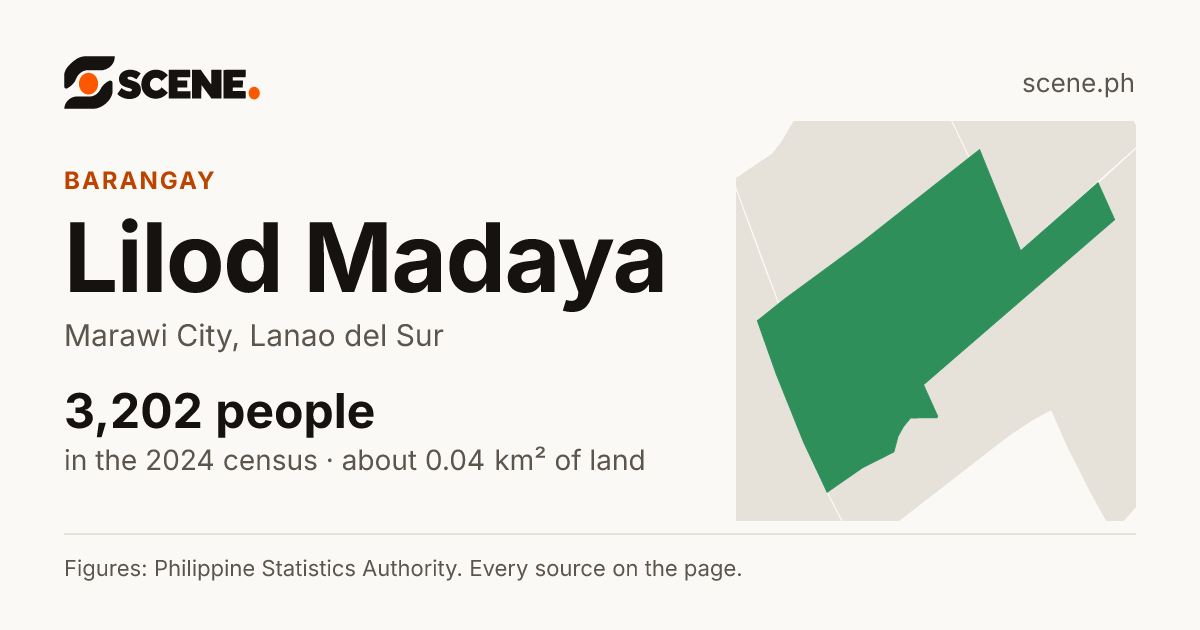 Lilod Madaya, Marawi City, barangay: 3,202 people in the 2024 census