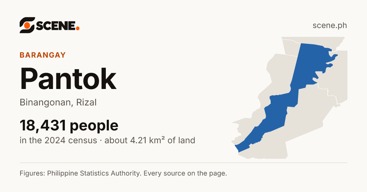 Pantok, Binangonan, barangay: 18,431 people in the 2024 census