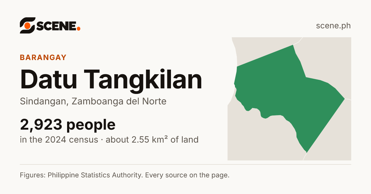 Datu Tangkilan, Sindangan, barangay: 2,923 people in the 2024 census