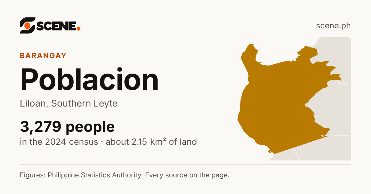 Poblacion, Liloan, Southern Leyte, barangay: 3,279 people in the 2024 census