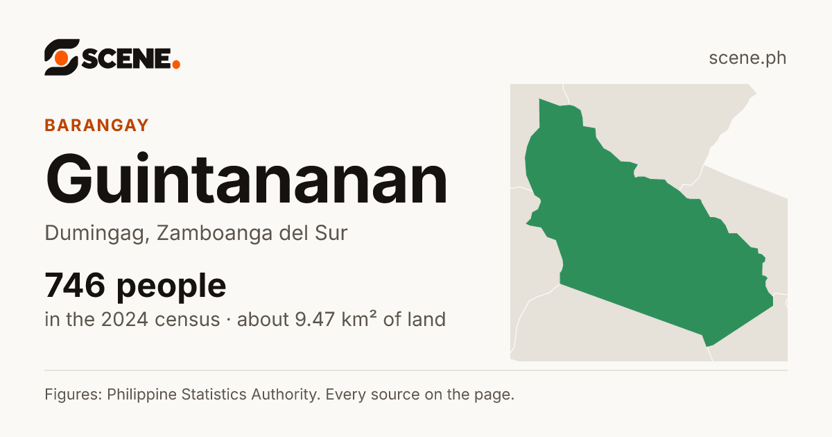 Guintananan, Dumingag, barangay: 746 people in the 2024 census