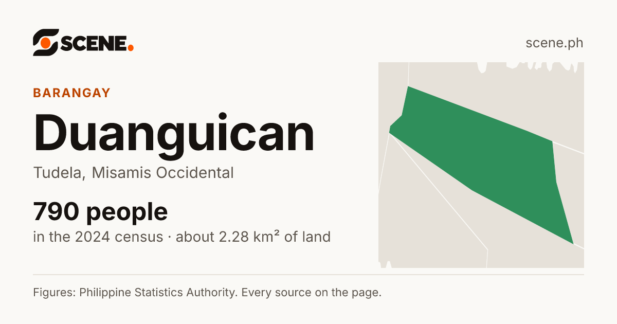 Duanguican, Tudela, barangay: 790 people in the 2024 census