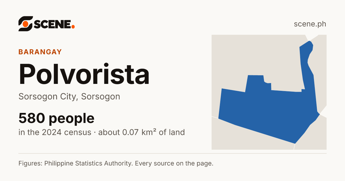 Polvorista, Sorsogon City, barangay: 580 people in the 2024 census