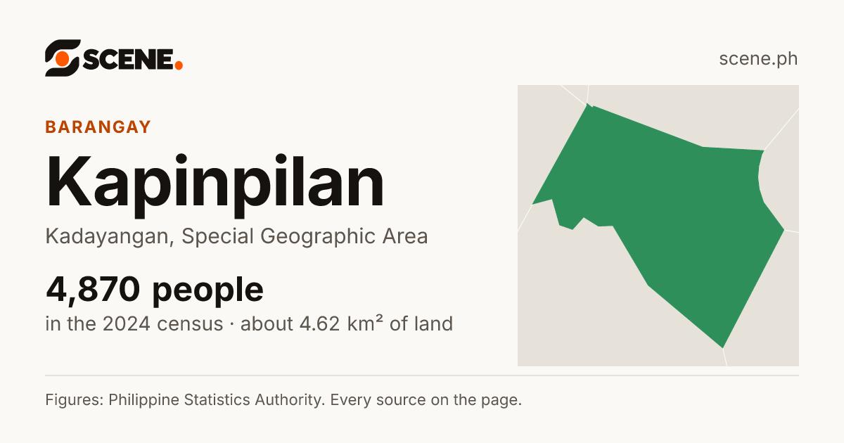 Kapinpilan, Kadayangan, barangay: 4,870 people in the 2024 census