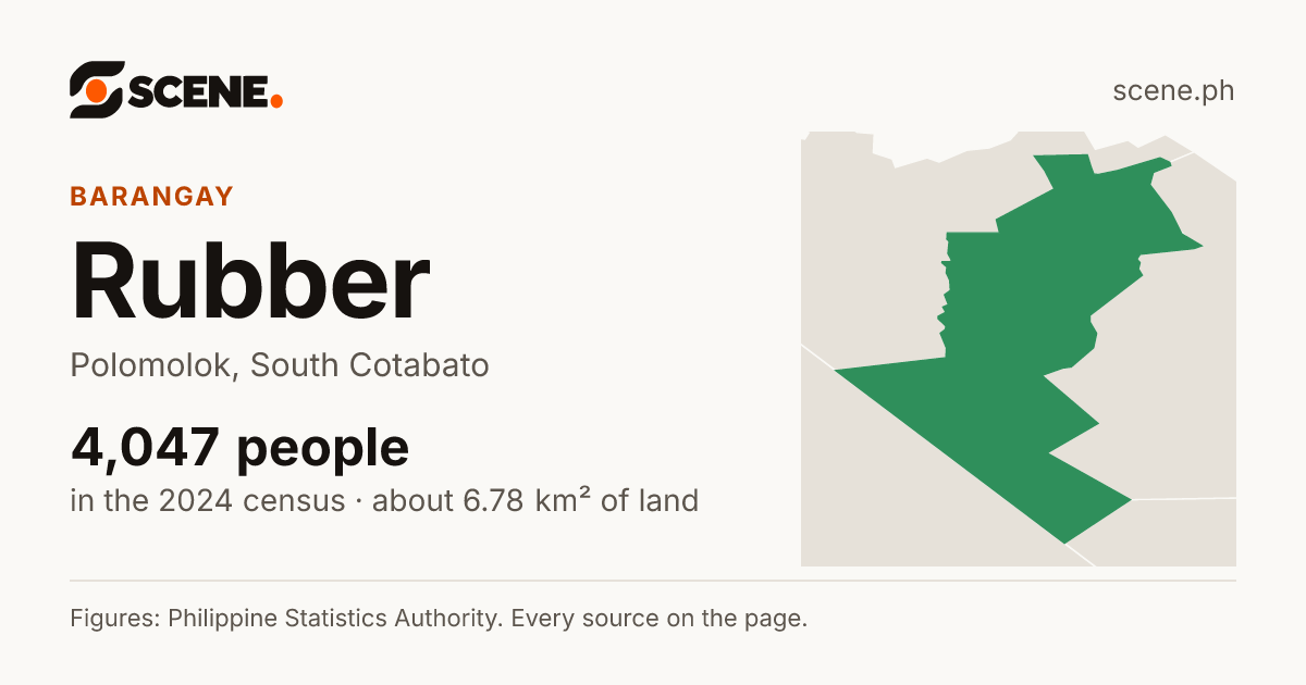 Rubber, Polomolok, barangay: 4,047 people in the 2024 census