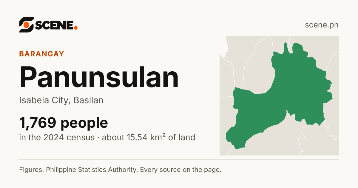 Panunsulan, Isabela City, barangay: 1,769 people in the 2024 census
