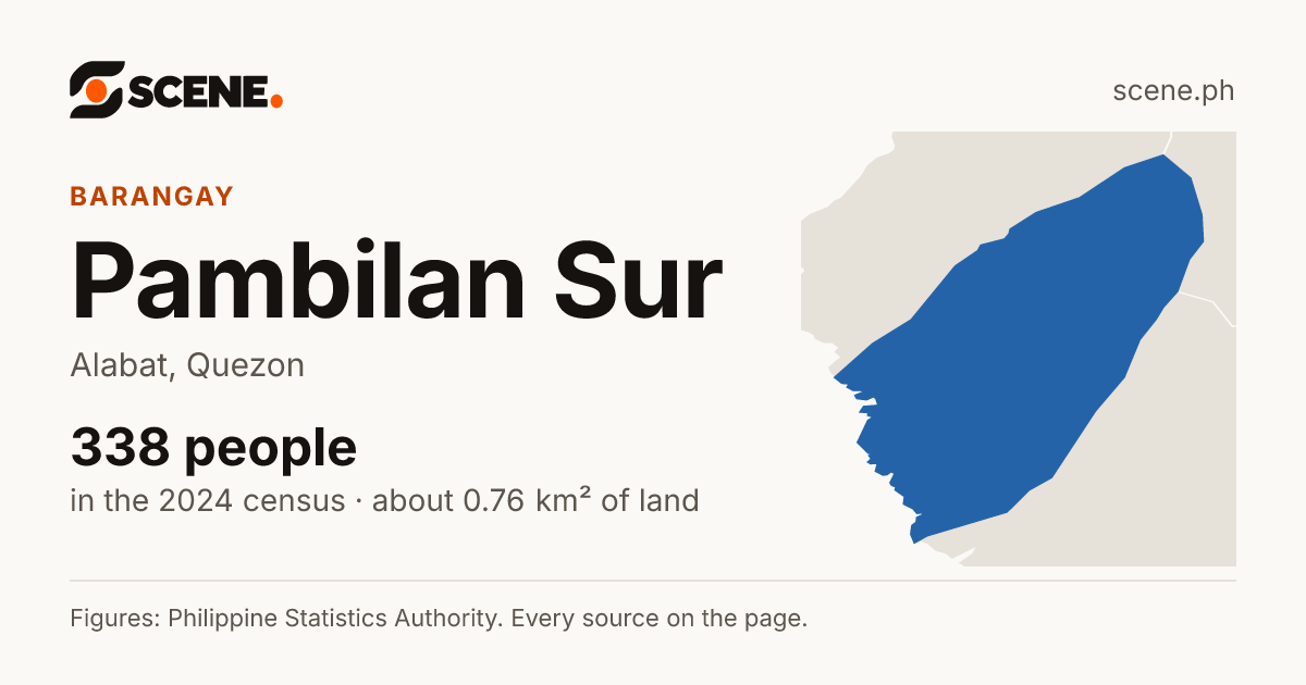 Pambilan Sur, Alabat, barangay: 338 people in the 2024 census