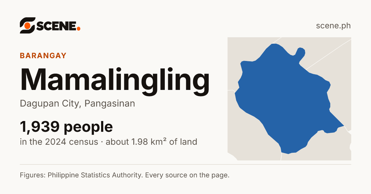 Mamalingling, Dagupan City, barangay: 1,939 people in the 2024 census
