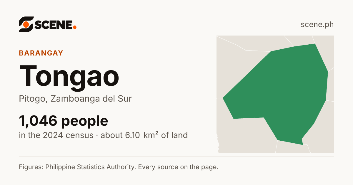 Tongao, Pitogo, barangay: 1,046 people in the 2024 census