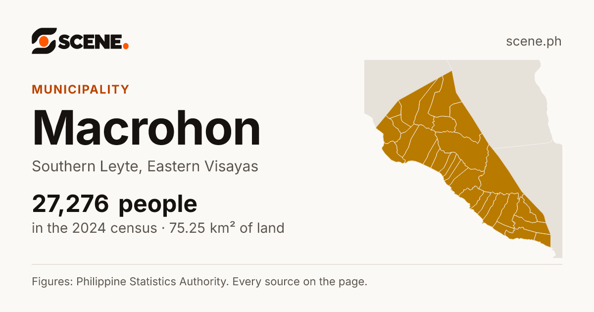 Macrohon, Southern Leyte, municipality: 27,276 people in the 2024 census
