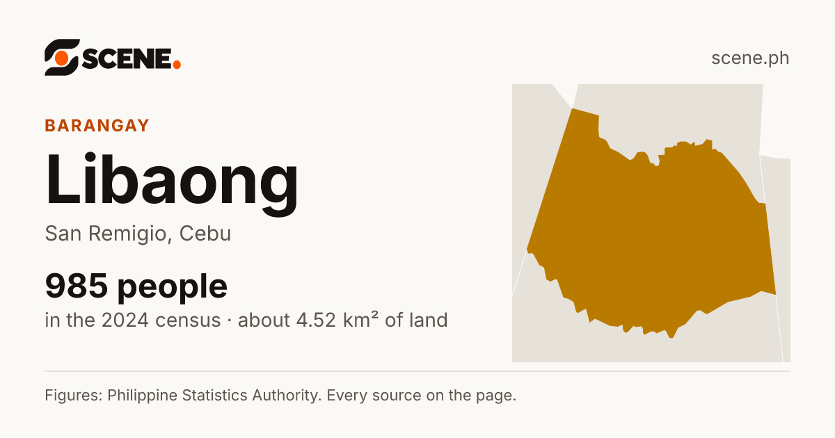Libaong, San Remigio, barangay: 985 people in the 2024 census