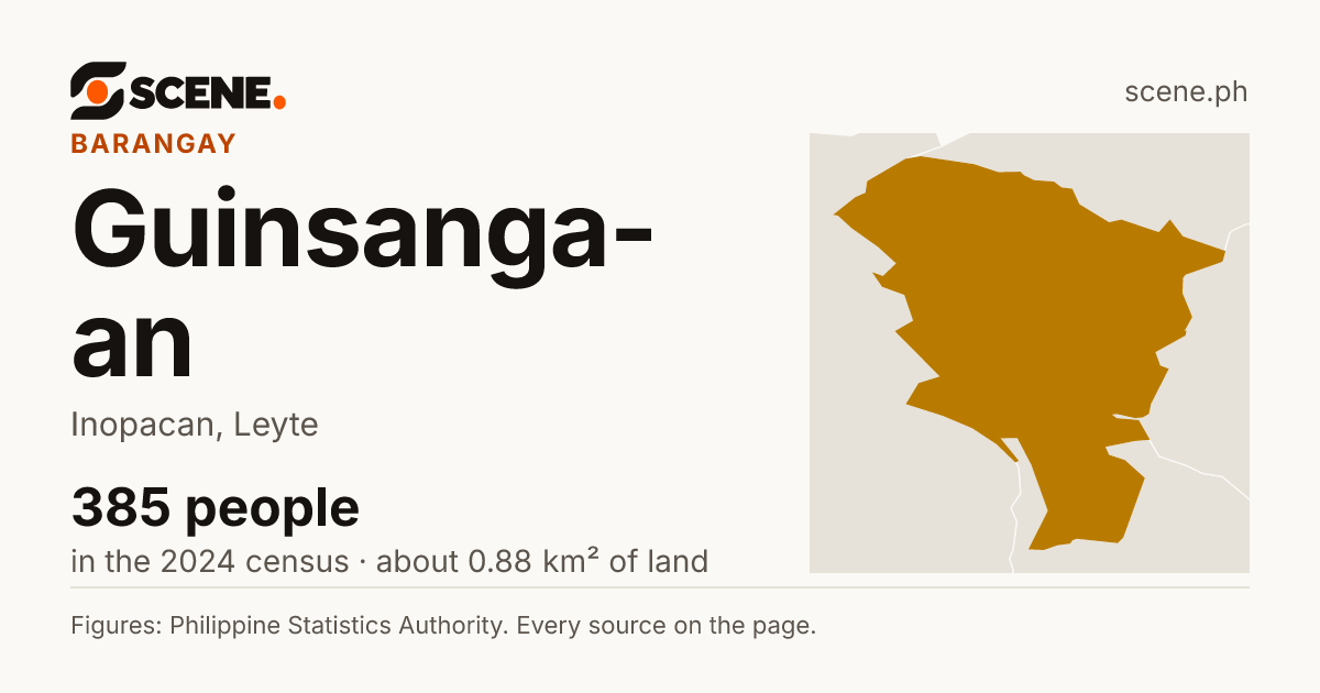 Guinsanga-an, Inopacan, barangay: 385 people in the 2024 census