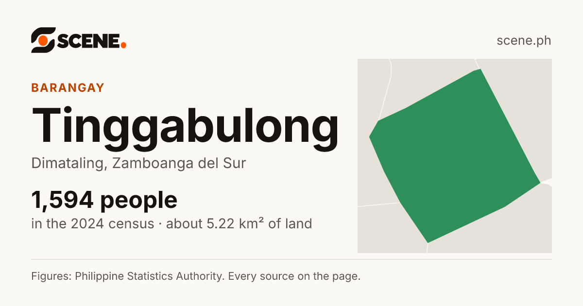 Tinggabulong, Dimataling, barangay: 1,594 people in the 2024 census