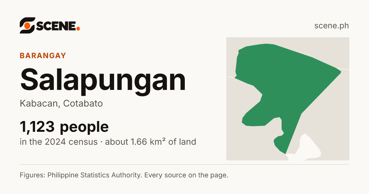 Salapungan, Kabacan, barangay: 1,123 people in the 2024 census